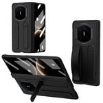For Huawei Mate X7 Case Kickstand Wristband PC Phone Cover with Tempered Glass Film