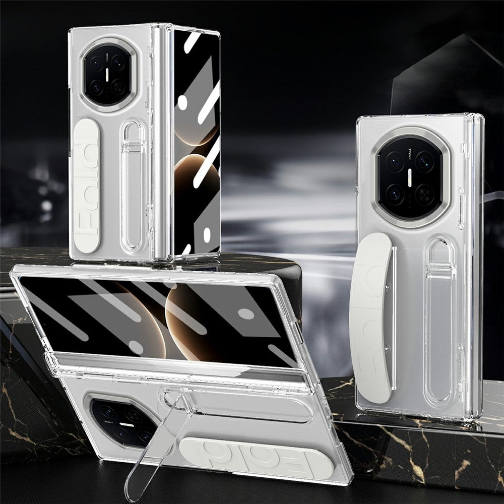 For Huawei Mate X7 Case Kickstand Wristband PC Phone Cover with Tempered Glass Film