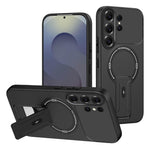 Skin Touch-cover til Samsung Galaxy S26 Ultra med støtte, kickstand, PC + TPU-mobilcover og magnetisk bilholder