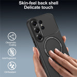 Skin Touch-cover til Samsung Galaxy S26 Ultra med støtte, kickstand, PC + TPU-mobilcover og magnetisk bilholder