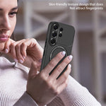 Skin Touch-cover til Samsung Galaxy S26 Ultra med støtte, kickstand, PC + TPU-mobilcover og magnetisk bilholder