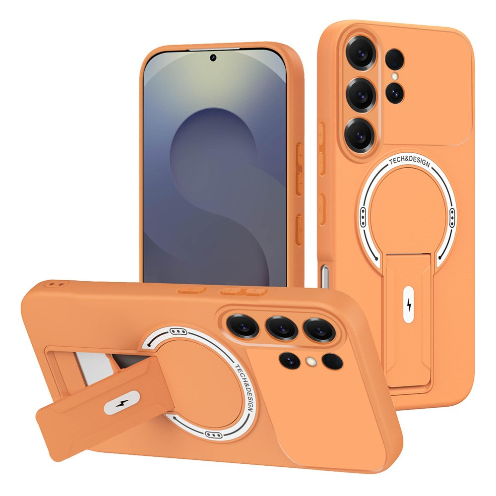 Til Samsung Galaxy S26 Ultra Cover Hudfølsom Kickstand PC + TPU Telefoncover Understøtter Magnetisk Bilholder