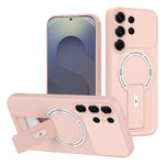 Skin Touch-cover til Samsung Galaxy S26 Ultra med støtte, kickstand, PC + TPU-mobilcover og magnetisk bilholder
