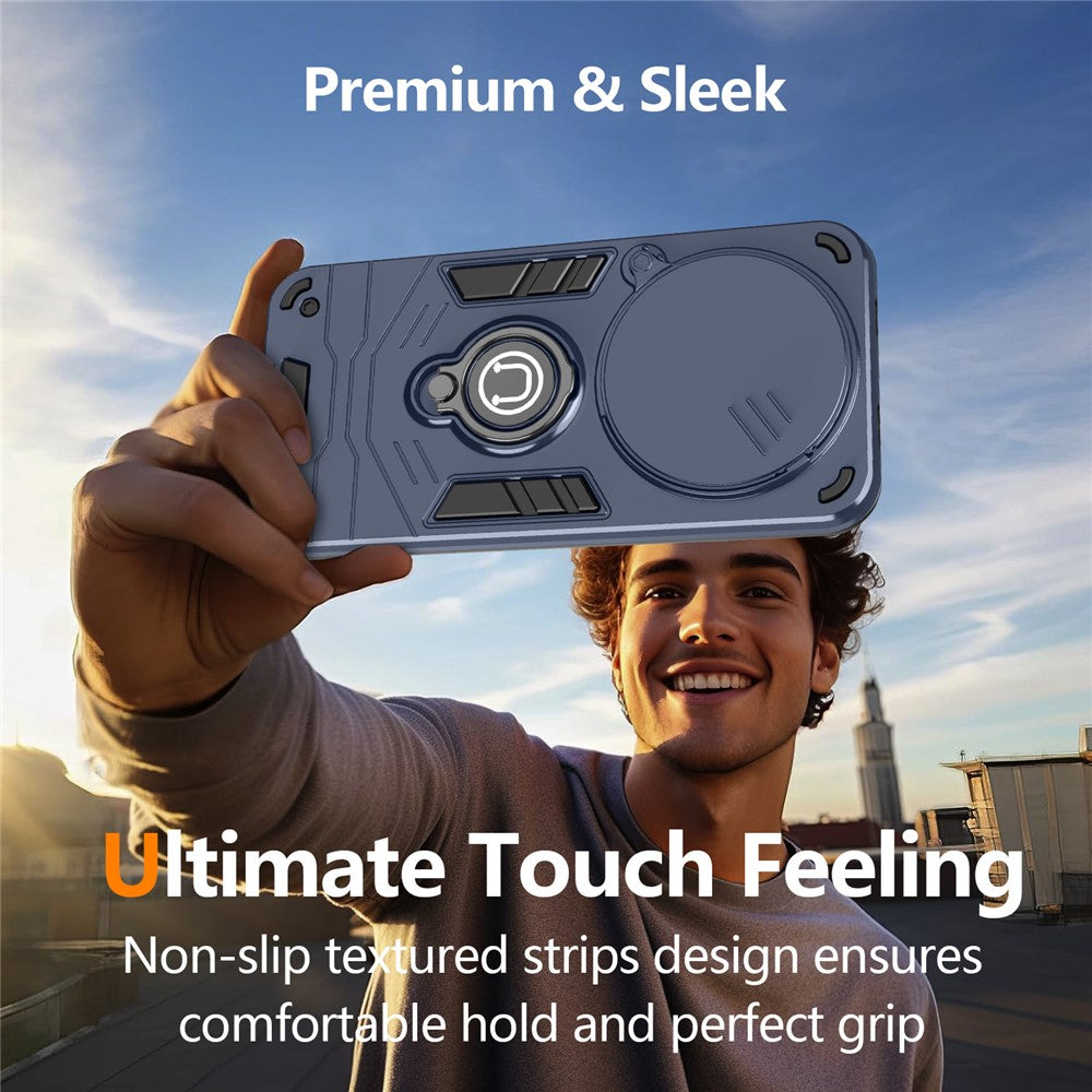 Kickstand Case for Honor X70 5G  /  X9d 5G  /  Magic8 Lite 5G Slide Camshield PC + TPU Phone Cover