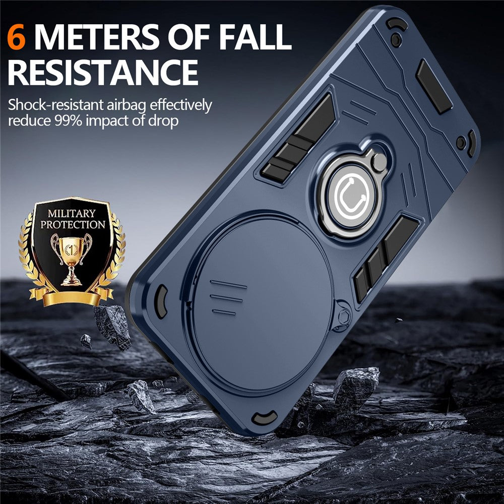 Kickstand Case for Honor X70 5G  /  X9d 5G  /  Magic8 Lite 5G Slide Camshield PC + TPU Phone Cover