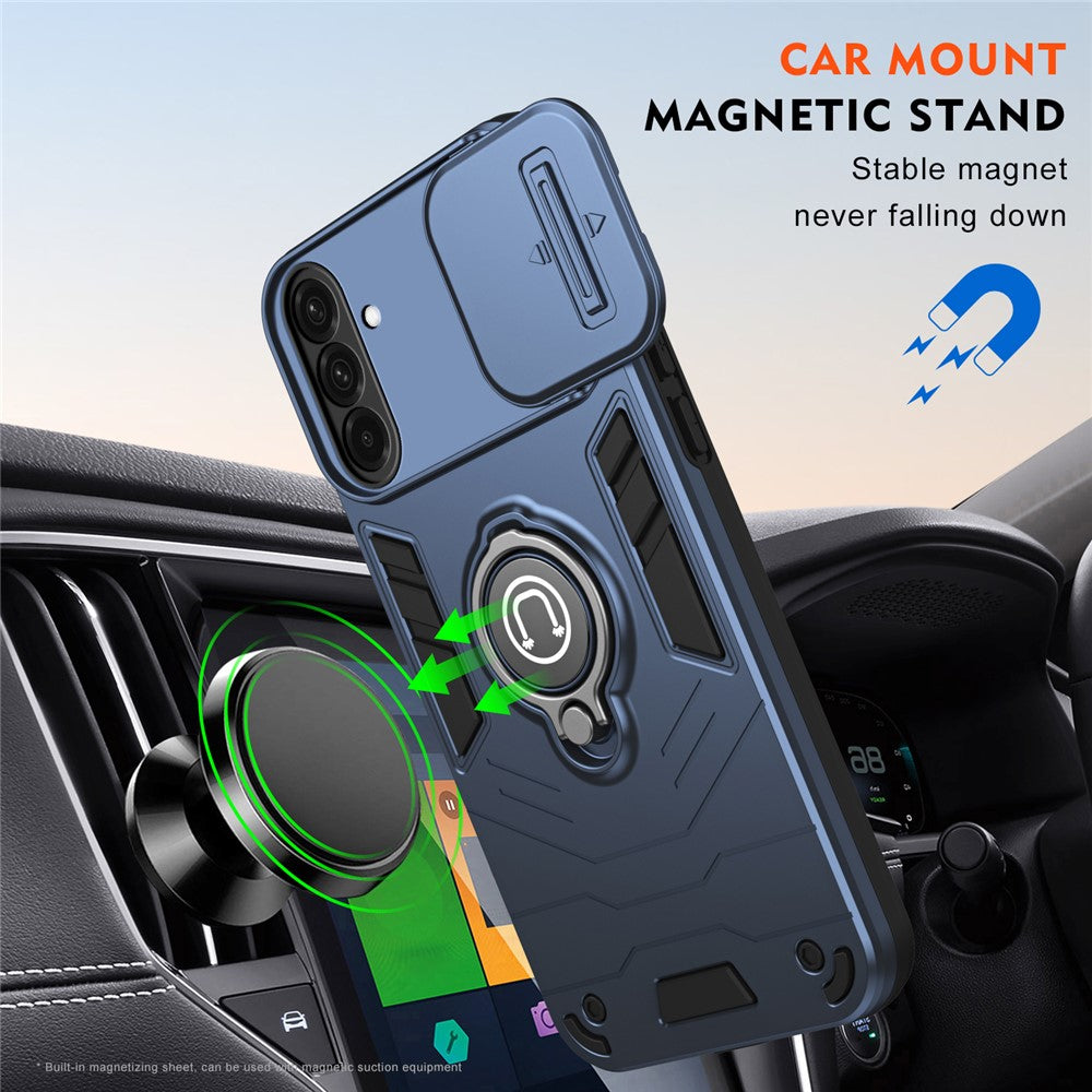 For Samsung Galaxy A37 5G Case Slide Camshield Kickstand PC + TPU Phone Cover