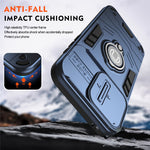 For Samsung Galaxy A37 5G Case Slide Camshield Kickstand PC + TPU Phone Cover