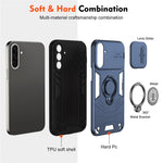For Samsung Galaxy A37 5G Case Slide Camshield Kickstand PC + TPU Phone Cover