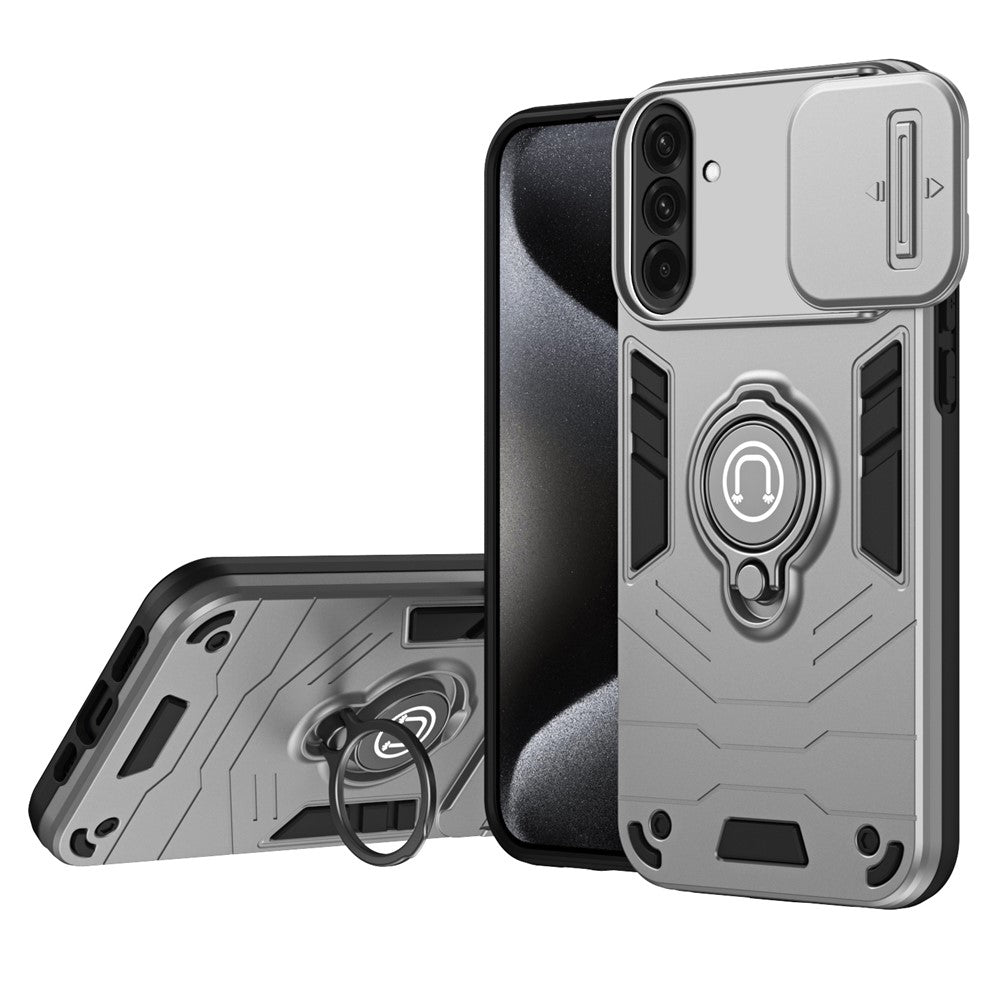For Samsung Galaxy A37 5G Case Slide Camshield Kickstand PC + TPU Phone Cover