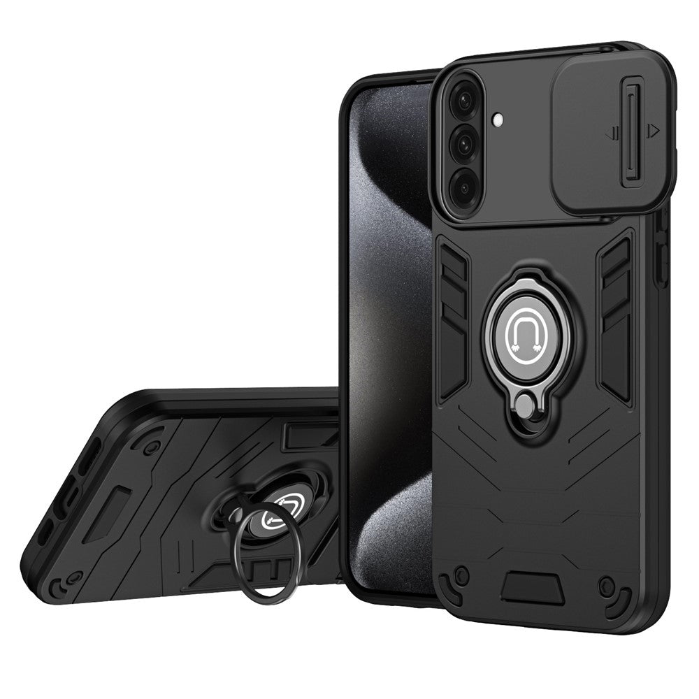 For Samsung Galaxy A37 5G Case Slide Camshield Kickstand PC + TPU Phone Cover