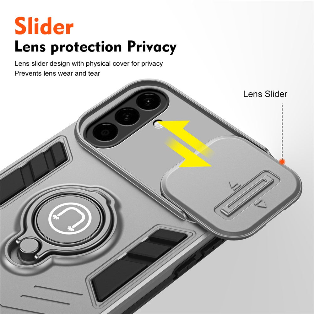 For Samsung Galaxy A57 5G Case Slide Camshield Kickstand PC + TPU Phone Cover