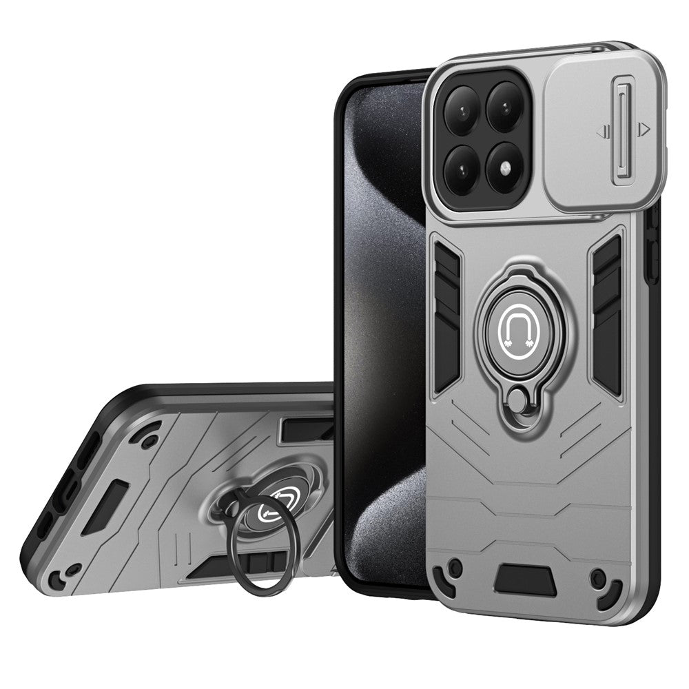 For Xiaomi 15T Case Slide Camshield Kickstand PC + TPU Phone Cover