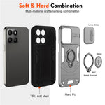 Kickstand Case for Honor 400 Smart 4G / 400 Smart 5G / X7d 5G Slide Camshield PC + TPU Phone Cover