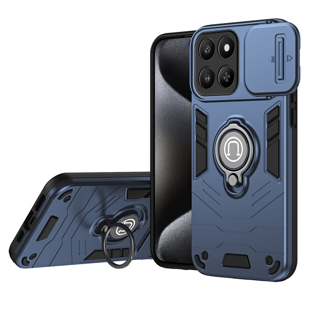 Kickstand Case for Honor 400 Smart 4G / 400 Smart 5G / X7d 5G Slide Camshield PC + TPU Phone Cover