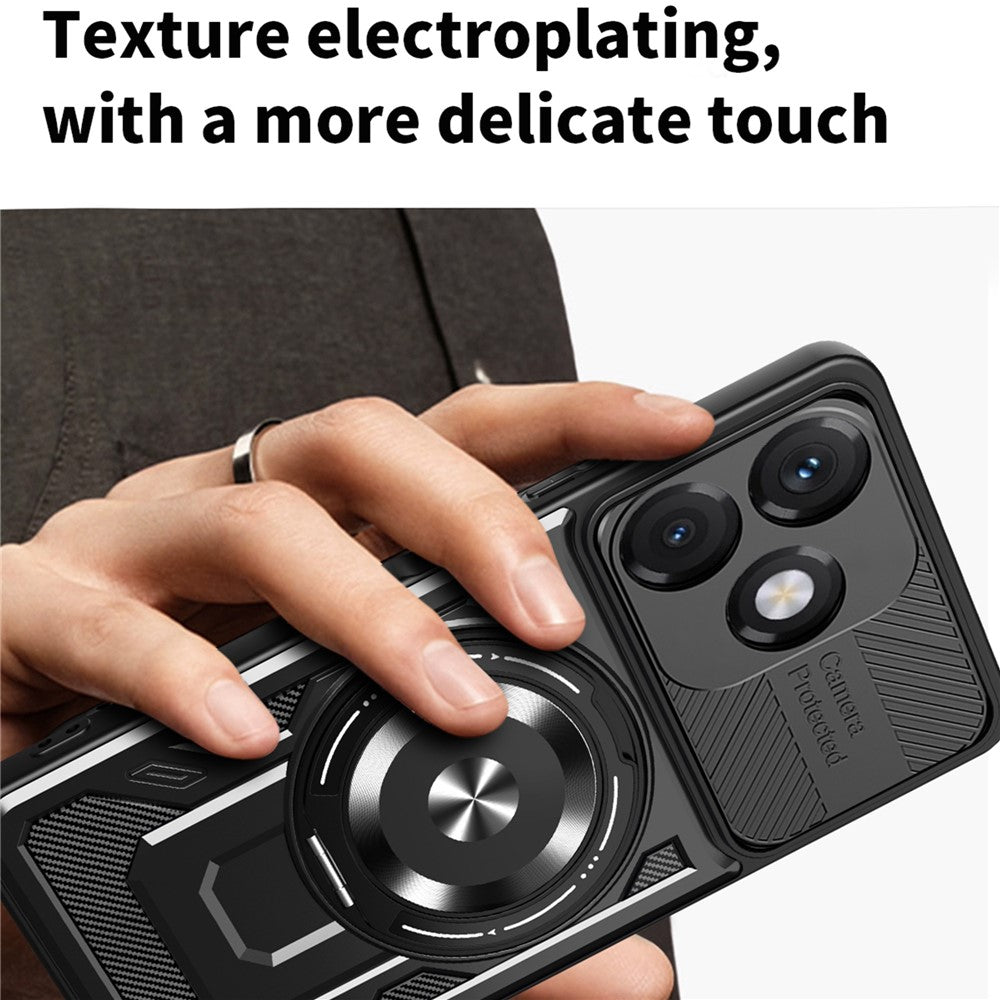 Magnetic Case For Honor X5c 4G  /  X5c Plus 4G  /  Play10A 4G Rotating Kickstand TPU + PC Phone Cover