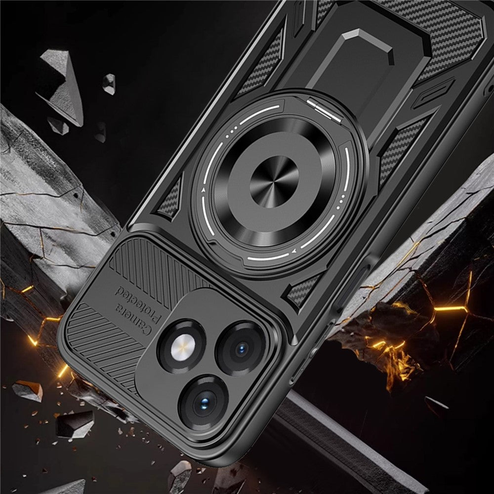 Magnetic Case For Honor X5c 4G / X5c Plus 4G / Play10A 4G Rotating Kickstand TPU + PC Phone Cover
