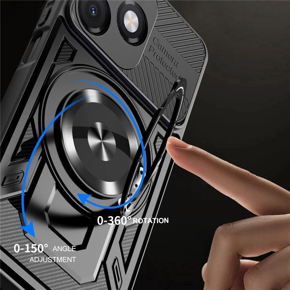 Magnetic Case For Honor X5c 4G  /  X5c Plus 4G  /  Play10A 4G Rotating Kickstand TPU + PC Phone Cover