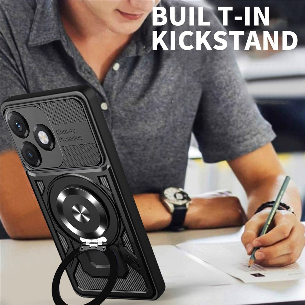 Magnetic Case For Honor X5c 4G  /  X5c Plus 4G  /  Play10A 4G Rotating Kickstand TPU + PC Phone Cover