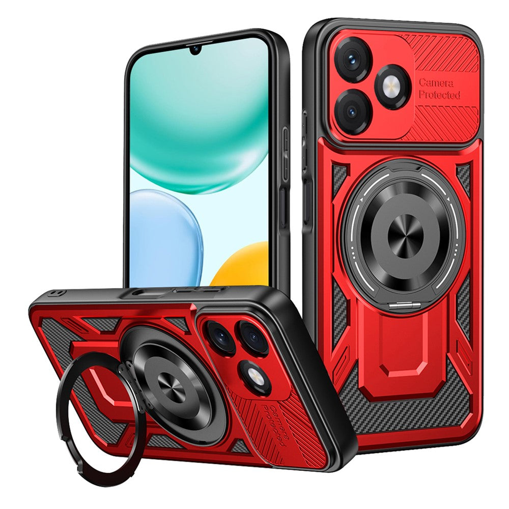 Magnetic Case For Honor X5c 4G  /  X5c Plus 4G  /  Play10A 4G Rotating Kickstand TPU + PC Phone Cover