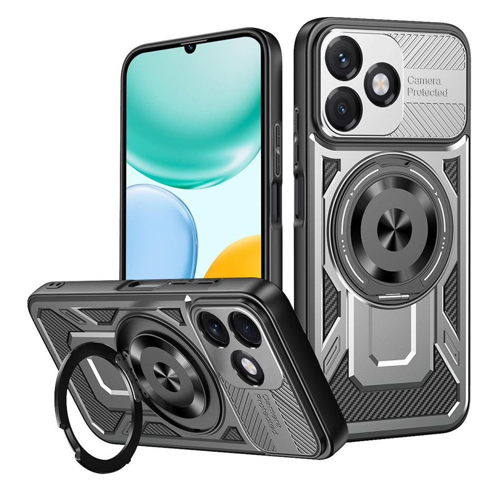 Magnetic Case For Honor X5c 4G  /  X5c Plus 4G  /  Play10A 4G Rotating Kickstand TPU + PC Phone Cover