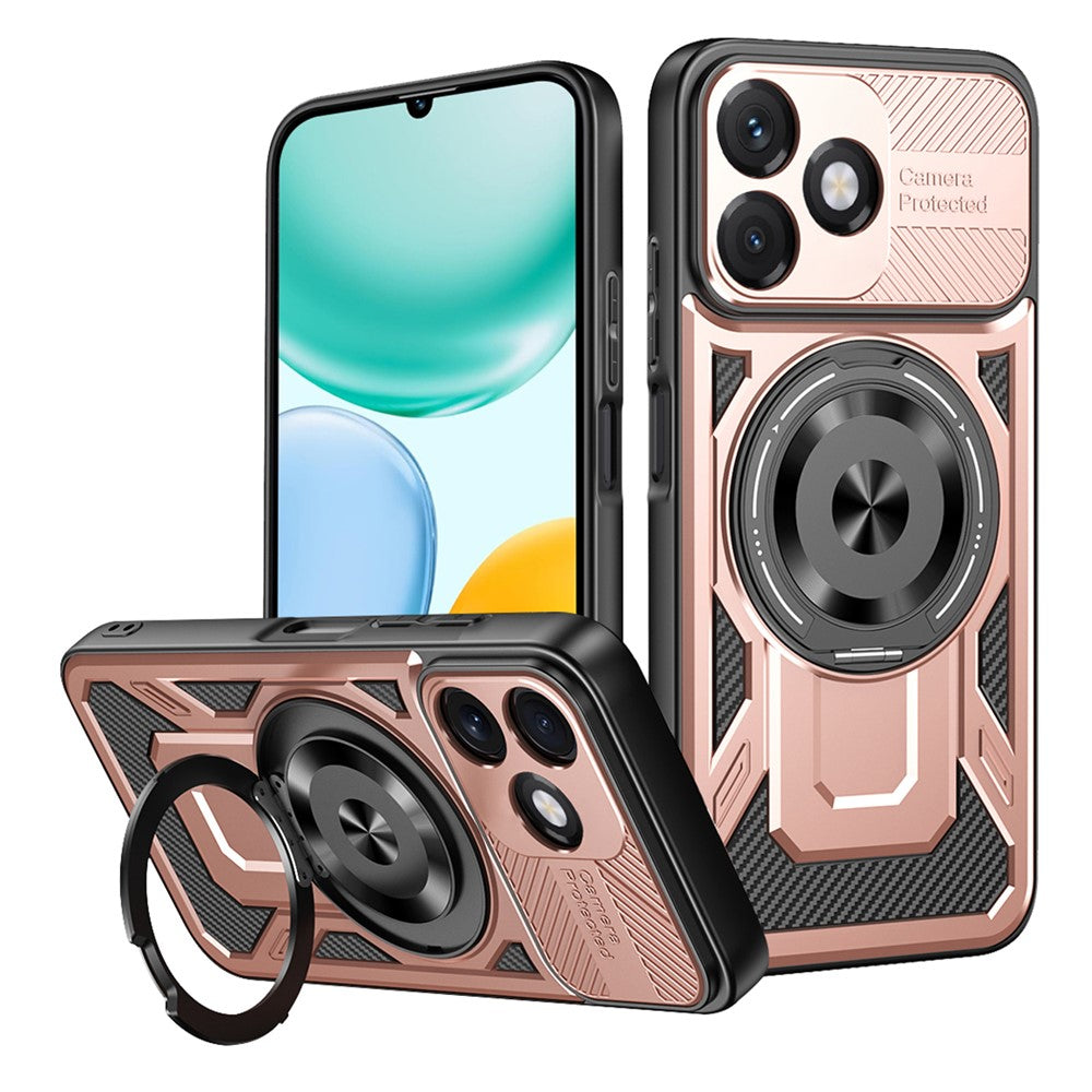 Magnetic Case For Honor X5c 4G  /  X5c Plus 4G  /  Play10A 4G Rotating Kickstand TPU + PC Phone Cover
