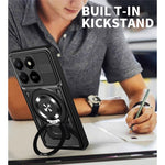 Magnetic Case For Honor 400 Smart 5G  /  400 Smart 4G  /  X7d 4G  /  X7d 5G Rotating Kickstand TPU + PC Phone Cover