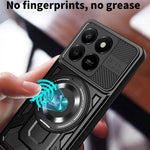 Magnetic Case For Honor 400 Smart 5G  /  400 Smart 4G  /  X7d 4G  /  X7d 5G Rotating Kickstand TPU + PC Phone Cover