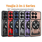 Magnetic Case For Honor 400 Smart 5G  /  400 Smart 4G  /  X7d 4G  /  X7d 5G Rotating Kickstand TPU + PC Phone Cover