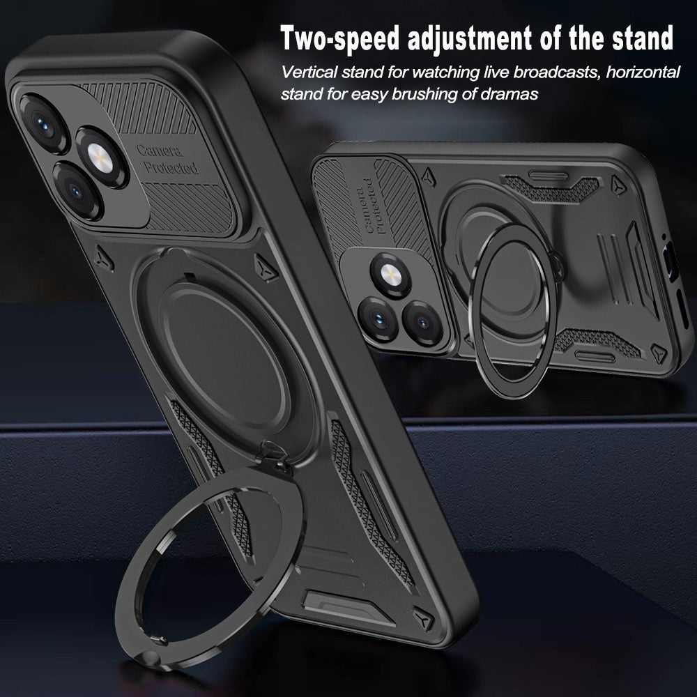 Magnetic Case For Honor X5c Plus 4G  /  X5c 4G  /  Play10A 4G Shockproof TPU + PC Phone Back Cover with Kickstand