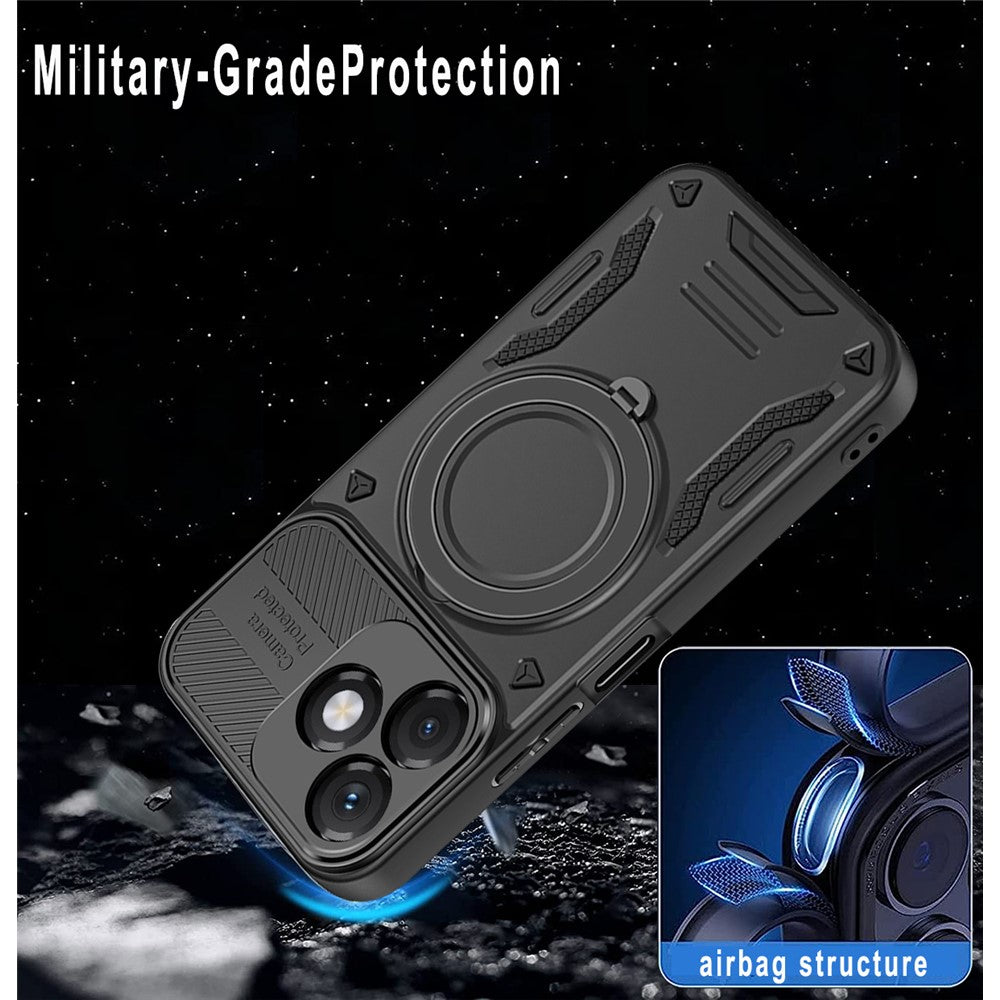 Magnetic Case For Honor X5c Plus 4G  /  X5c 4G  /  Play10A 4G Shockproof TPU + PC Phone Back Cover with Kickstand