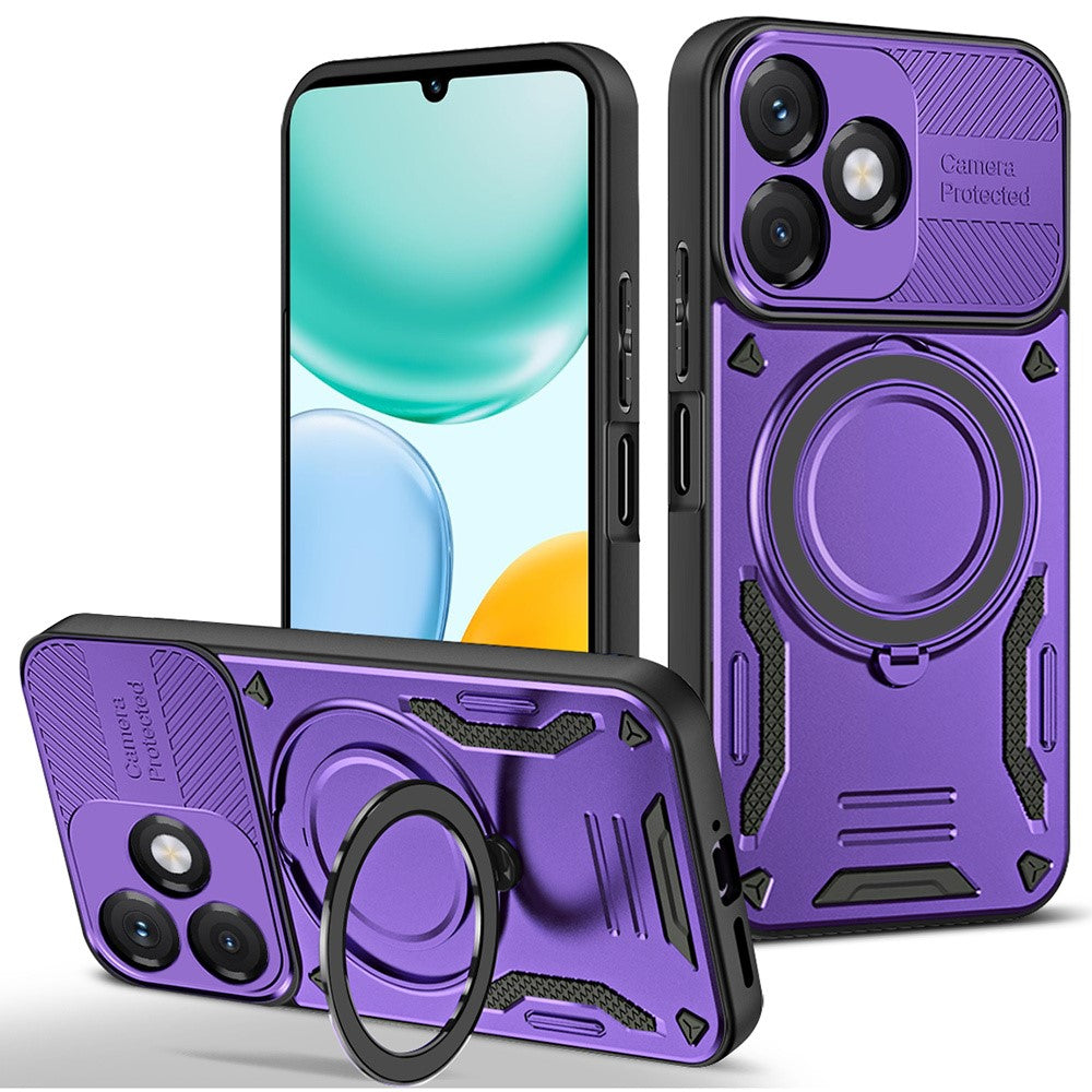Magnetic Case For Honor X5c Plus 4G  /  X5c 4G  /  Play10A 4G Shockproof TPU + PC Phone Back Cover with Kickstand