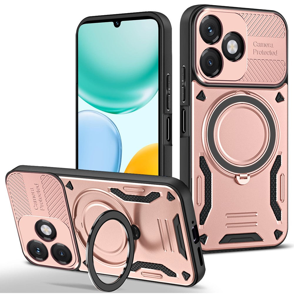 Magnetic Case For Honor X5c Plus 4G  /  X5c 4G  /  Play10A 4G Shockproof TPU + PC Phone Back Cover with Kickstand