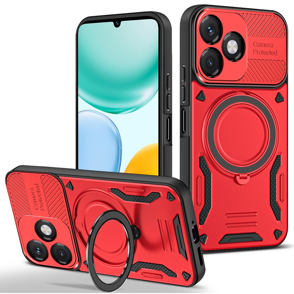 Magnetic Case For Honor X5c Plus 4G / X5c 4G / Play10A 4G Shockproof TPU + PC Phone Back Cover with Kickstand