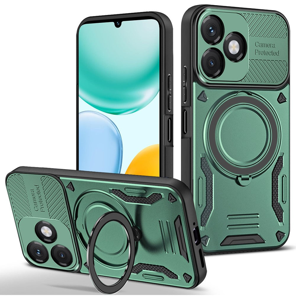 Magnetic Case For Honor X5c Plus 4G / X5c 4G / Play10A 4G Shockproof TPU + PC Phone Back Cover with Kickstand