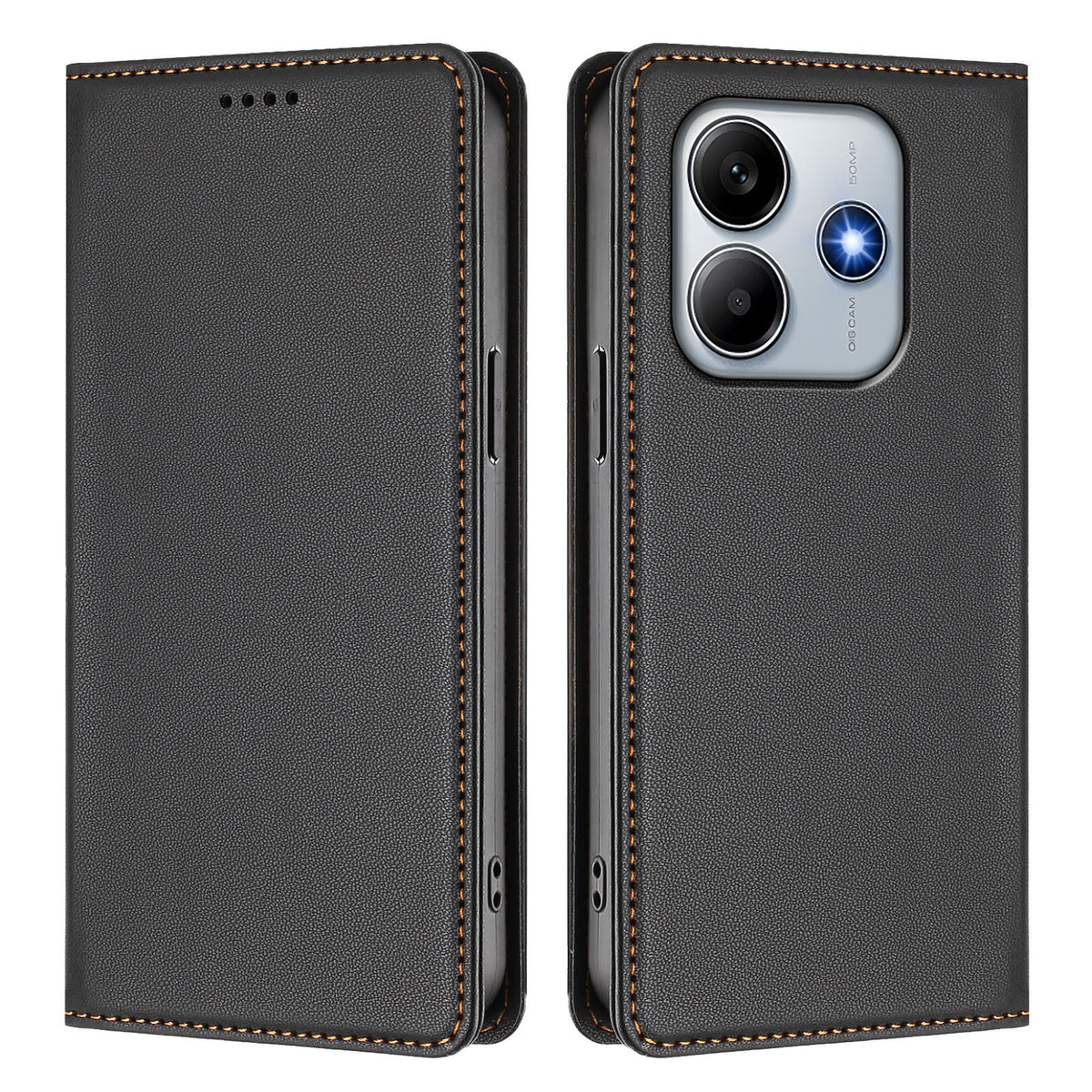 For Xiaomi Poco M7 Pro 5G Leather Wallet Case Magnetic Closure RFID Blocking Phone Cover