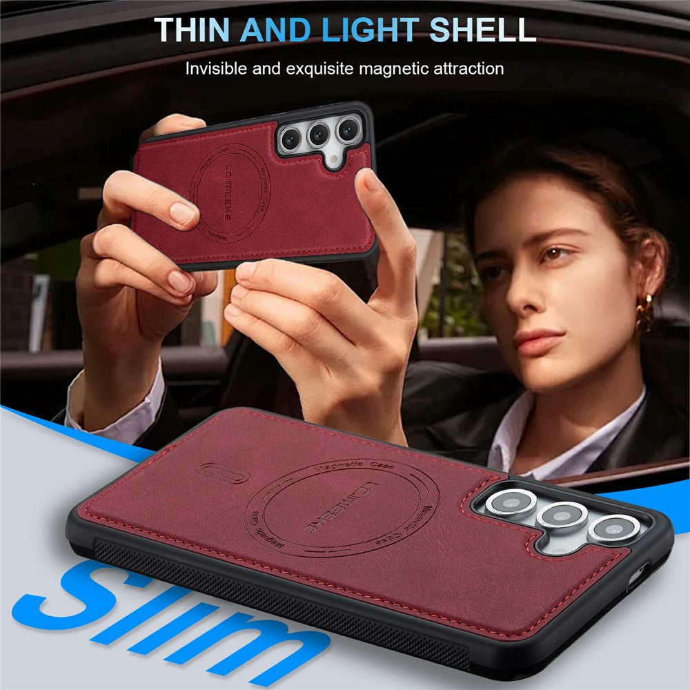 LC.IMEEKE L6 Til Samsung Galaxy A57 5G Magnetisk Etui PU Læderbelagt PC TPU Telefoncover