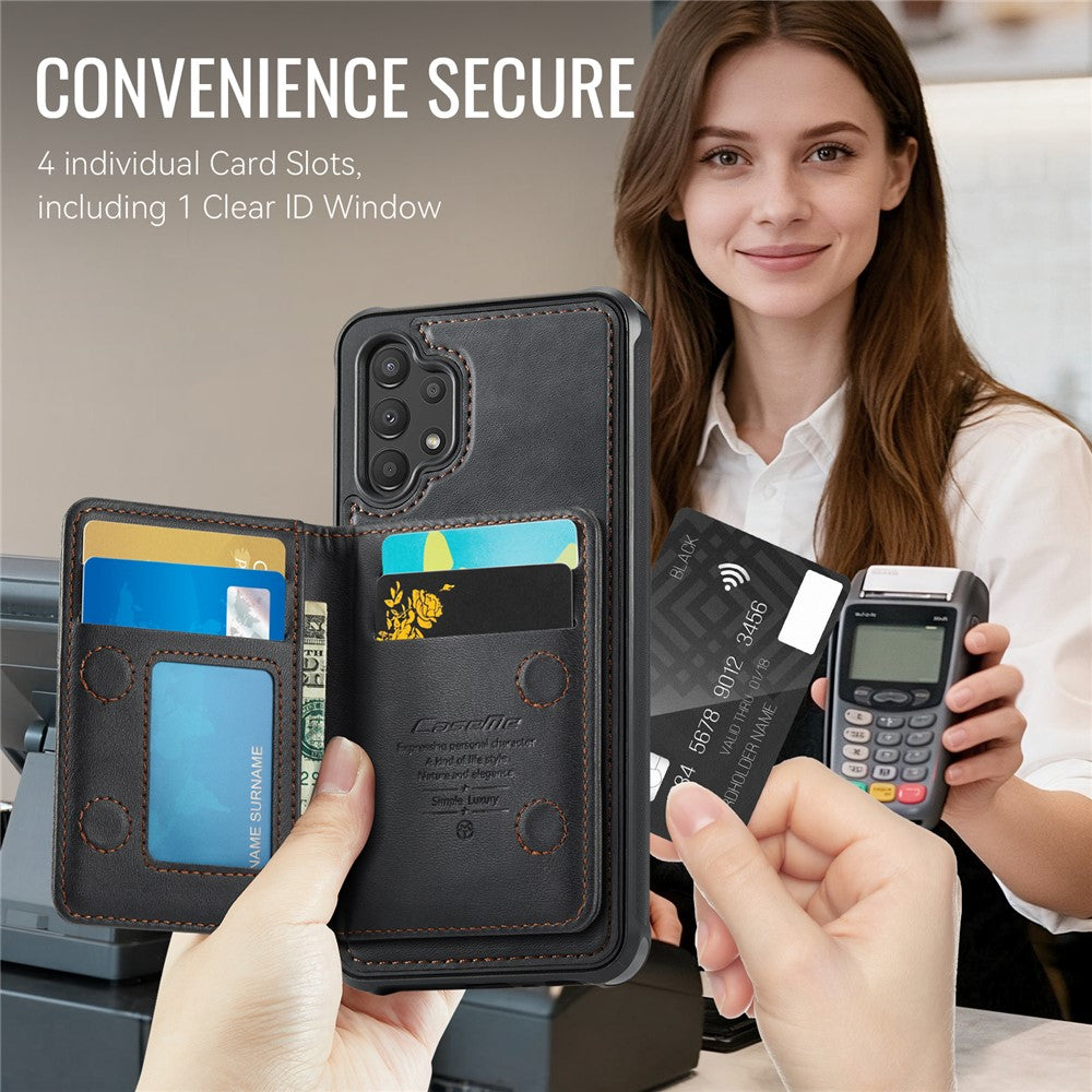 CASEME ME80-serien til Samsung Galaxy A13 4G / A04s 4G (164,7 mm), magnetisk lædercover i PC og TPU med aftageligt cover