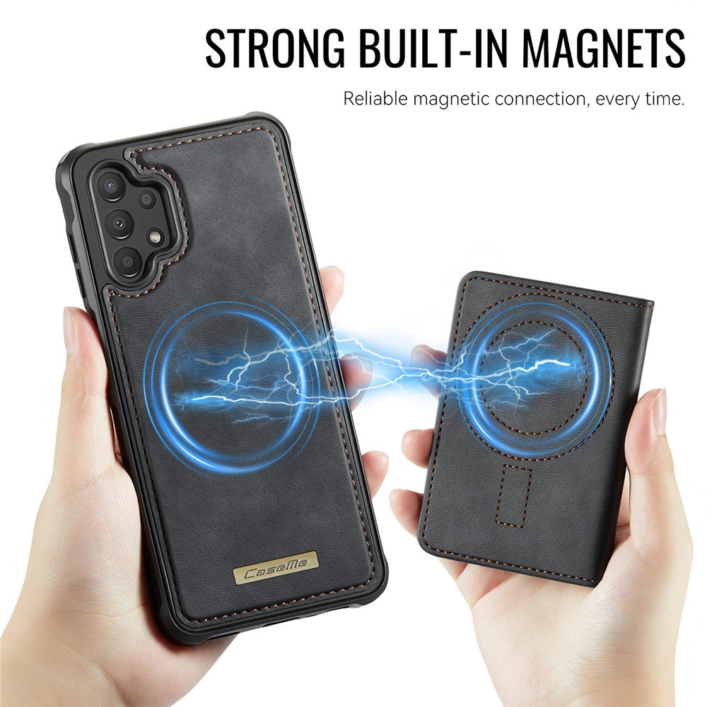 CASEME ME80-serien för Samsung Galaxy A13 4G / A04s 4G (164,7 mm) magnetiskt fodral i läder PC TPU med avtagbart fodral