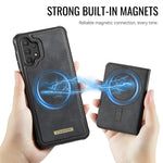 CASEME ME80-serien til Samsung Galaxy A13 4G / A04s 4G (164,7 mm), magnetisk lædercover i PC og TPU med aftageligt cover