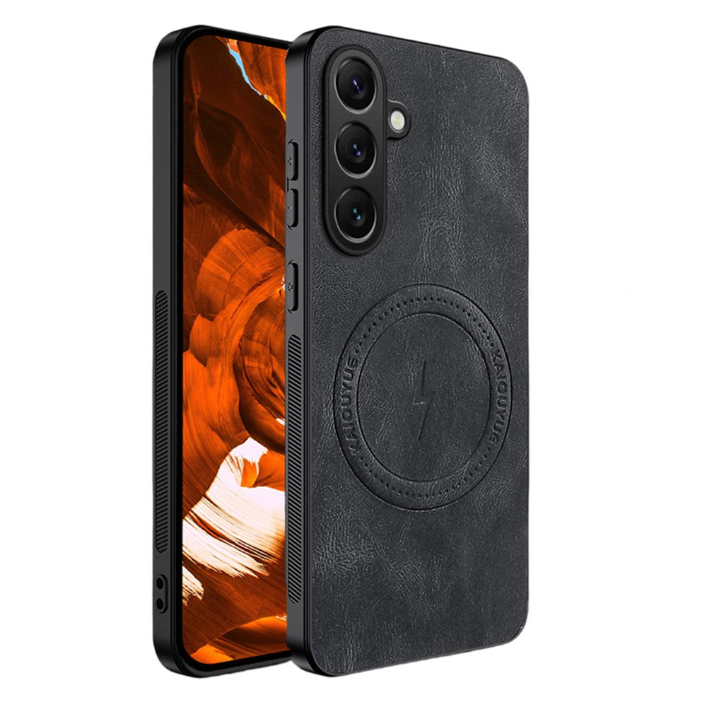 For Samsung Galaxy S26+ Magnetic Case Nappa Texture PU Leather TPU Phone Back Cover