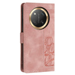 For Honor X60 Pro 5G / X9c 5G / Magic7 Lite 5G Wallet Case with 5 Card Slot / Wrist Strap, Tulip Pattern Imprint Leather Phone Cover