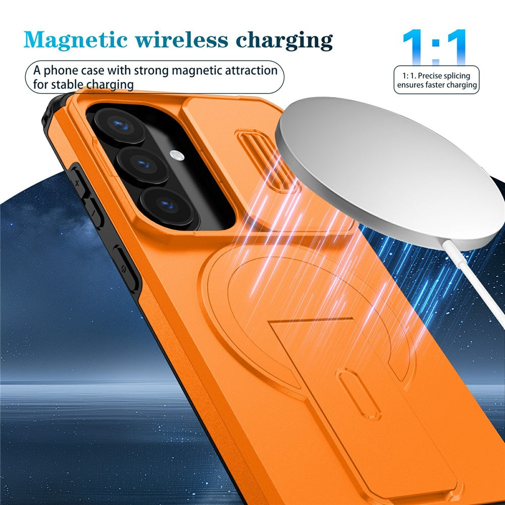 Samsung Galaxy S26 Magnetiskt Skal Stativ Kamera Slider PC + TPU mobilskal