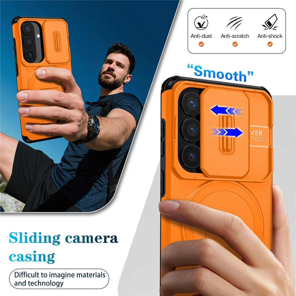 Samsung Galaxy S26 Magnetiskt Skal Stativ Kamera Slider PC + TPU mobilskal