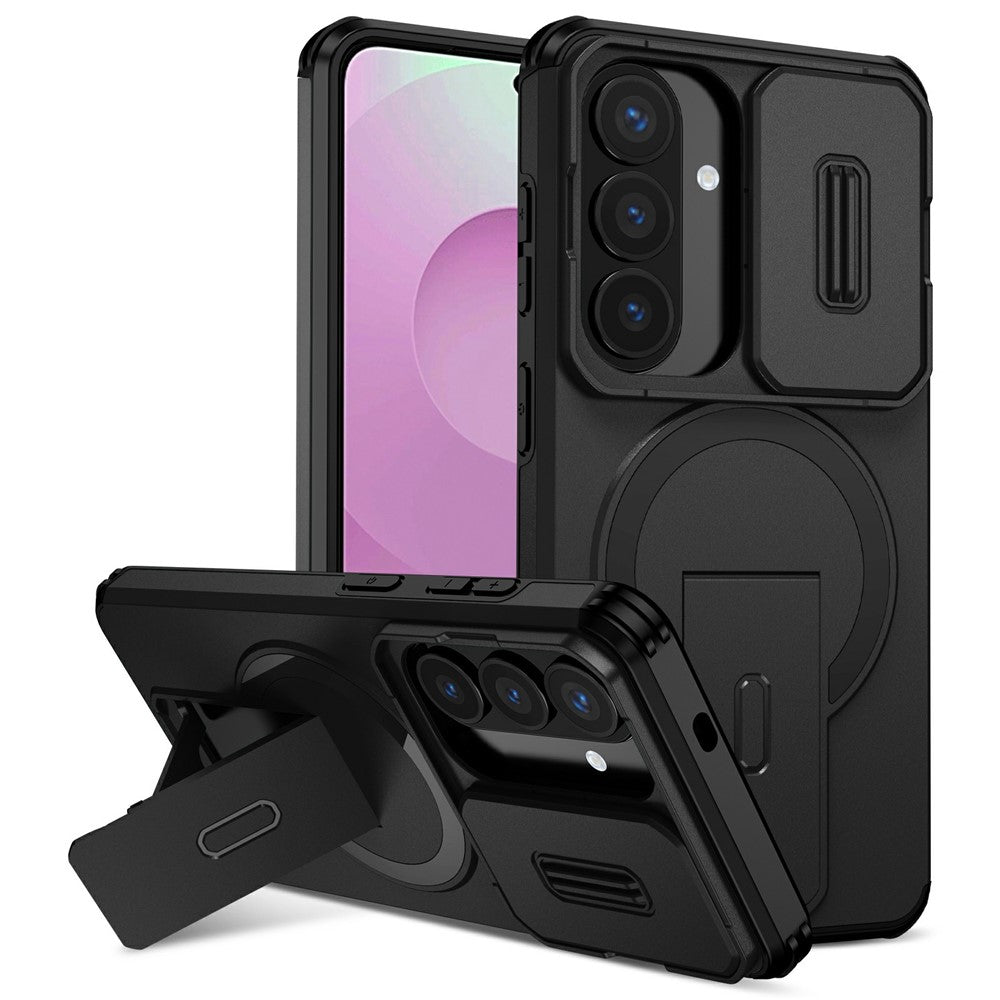 Samsung Galaxy S26 Magnetiskt Skal Stativ Kamera Slider PC + TPU mobilskal