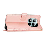 For Xiaomi Redmi Note 15 Pro 4G (Global) Leather Wallet Case Butterfly Flower Imprinted Phone Cover with Strap