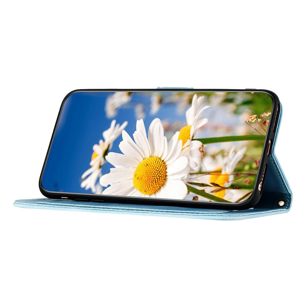 Xiaomi Redmi Note 15 Pro 4G (Global) fodral i PU-läder med blommönster och kortplatser