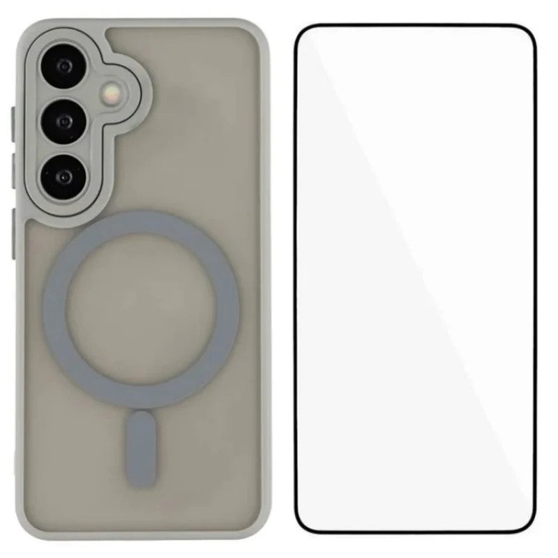 WANLONFENG til Samsung Galaxy S26 Magnetisk cover QB-serie PC TPU telefoncover med skærmfilm