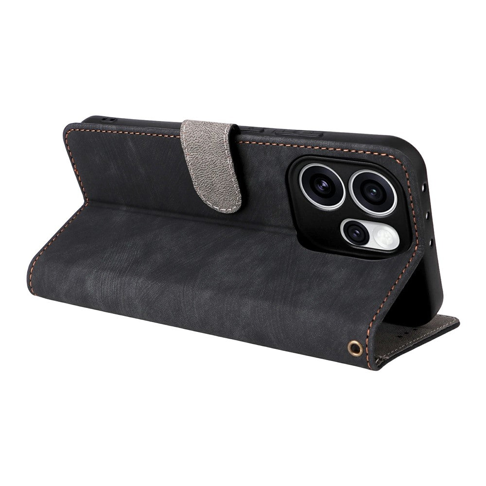 Phone Case For Oppo Reno15 Pro Max 5G (Global) / Reno15 Pro 5G (China) Wallet RFID Blocking PU Leather Phone Cover Stand with Strap