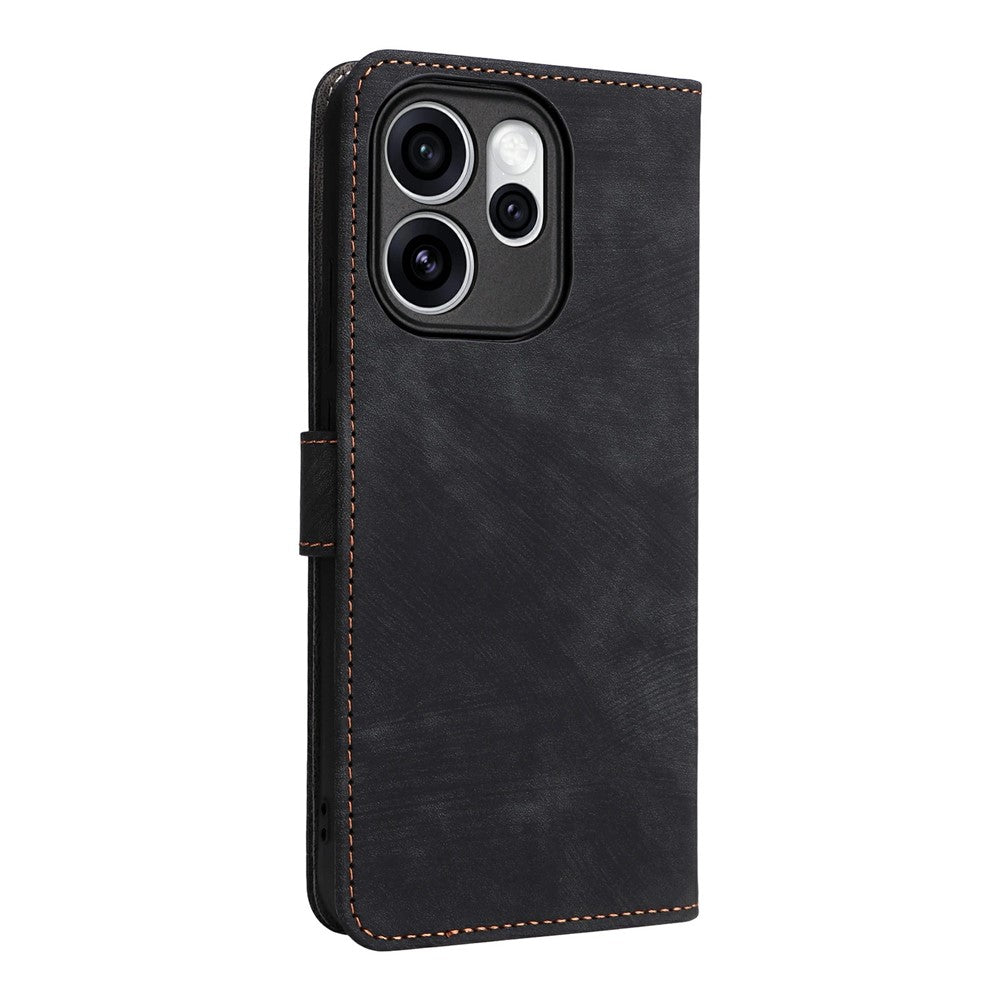 Phone Case For Oppo Reno15 Pro Max 5G (Global) / Reno15 Pro 5G (China) Wallet RFID Blocking PU Leather Phone Cover Stand with Strap