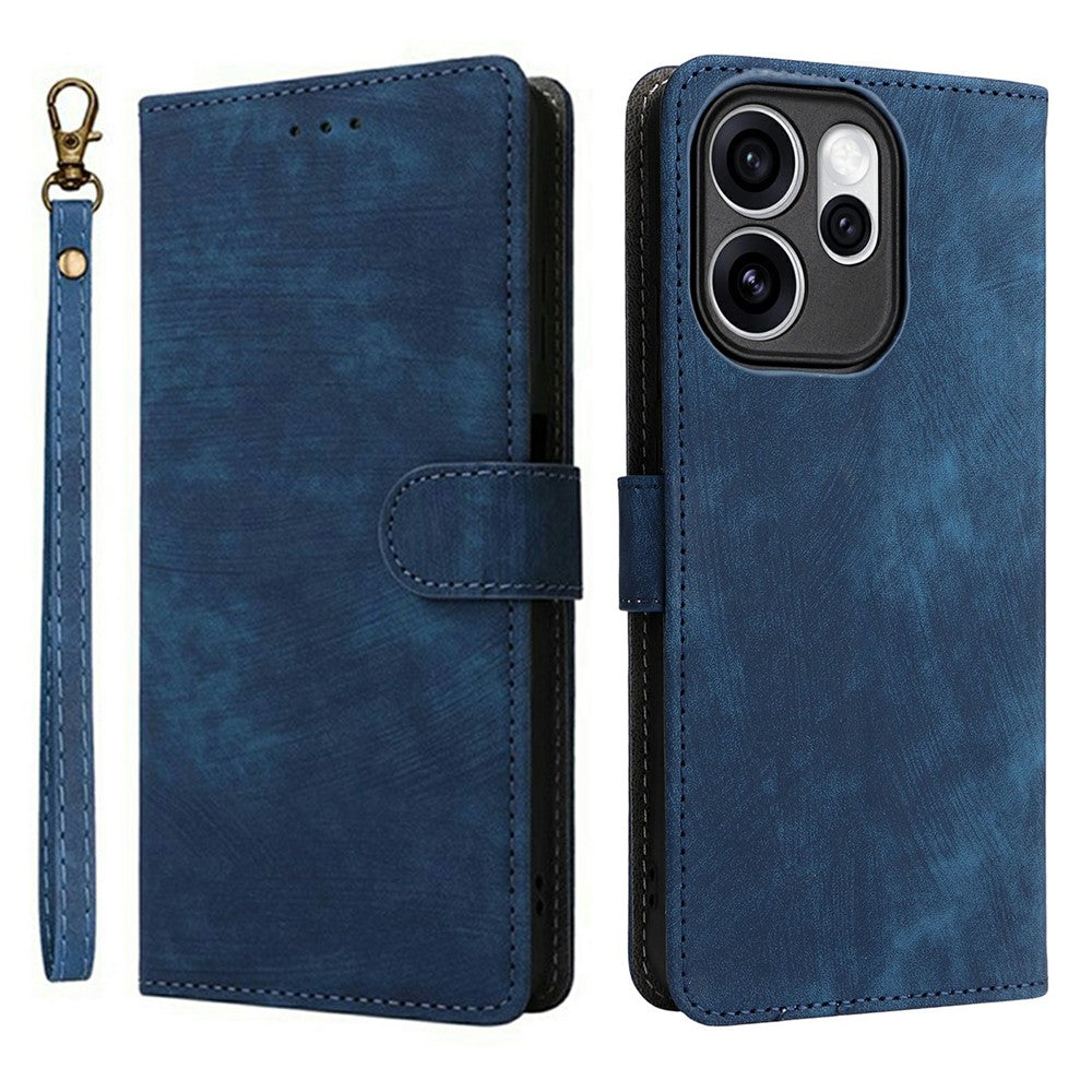 Phone Case For Oppo Reno15 Pro Max 5G (Global) / Reno15 Pro 5G (China) Wallet RFID Blocking PU Leather Phone Cover Stand with Strap